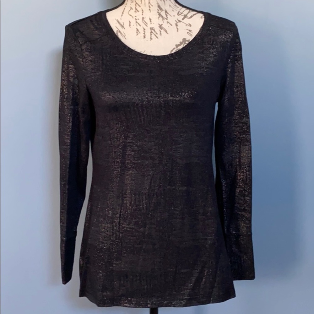 Black Scoop Neck Shirt